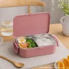 Розовые ланчбоксы для обогрева, нержавеющие коробки для обеда, коробки для коммерческих консервных банок для школьников, перенос столовых приборов details Picture